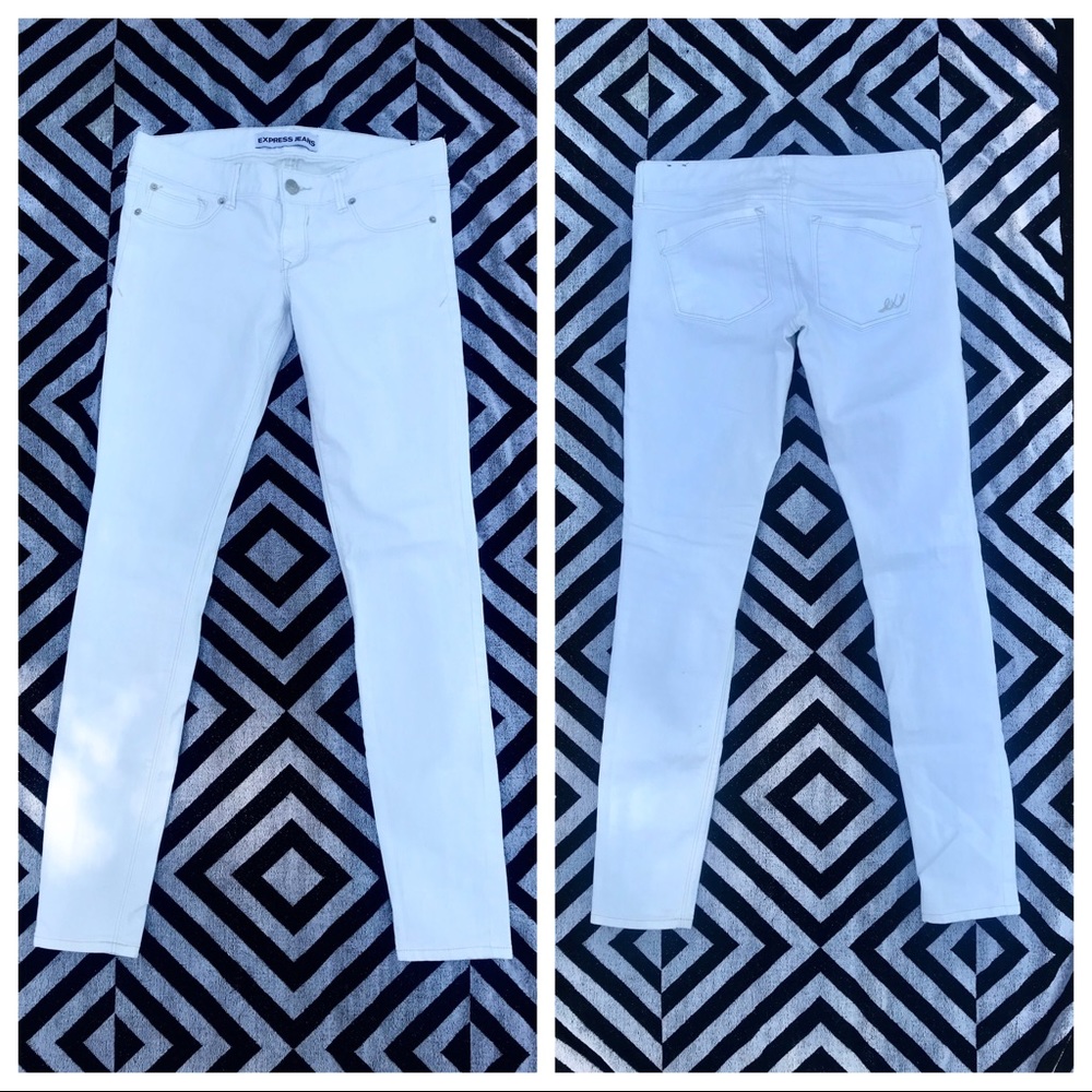 NWOT Express Legging LowRise Jeans - White